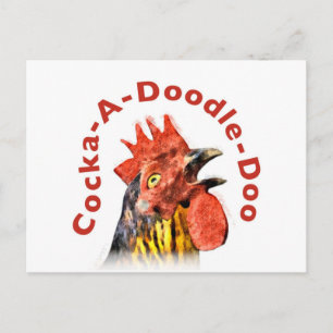 Cock-A-Doodle-Doo Tupp Vykort