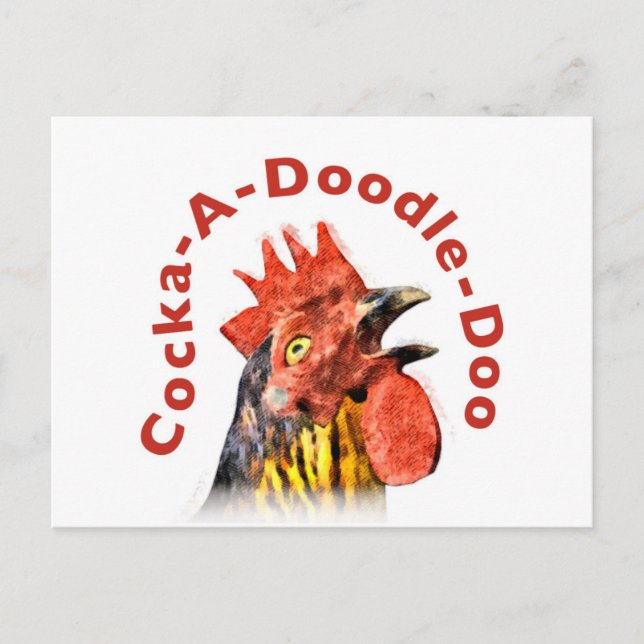 Cock-A-Doodle-Doo Tupp Vykort (Framsida)