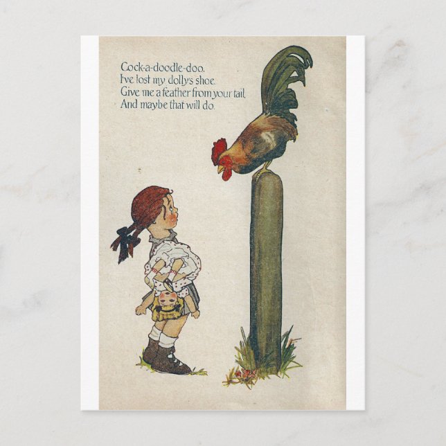 Cock-a-doodle-doo Vykort (Framsida)