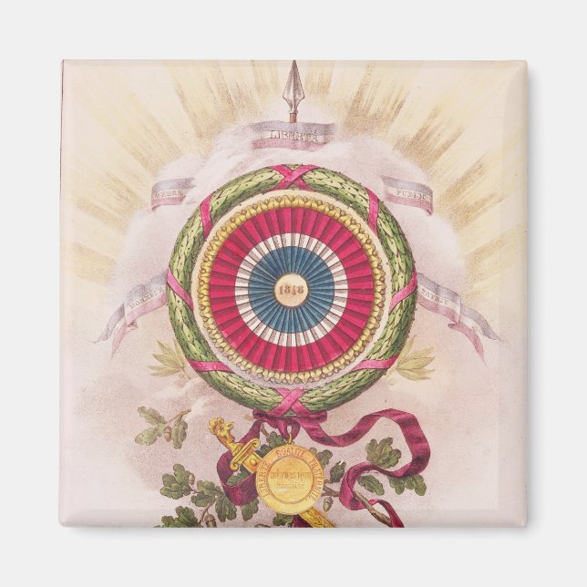 Cockade, emblem 1848 magnet (Framsidan)