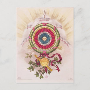 Cockade, emblem 1848 vykort