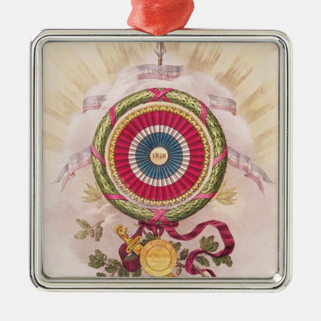 Cockade emblem av 1848 julgransprydnad metall (Framsidan)