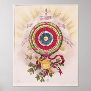 Cockade emblem av 1848 poster