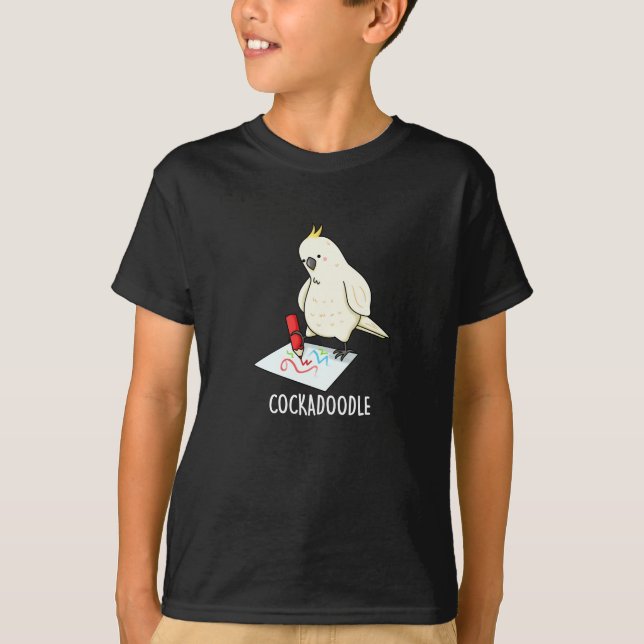 Cockadoodle Funny Cockatoo Pun Mörk BG T Shirt (Framsida)