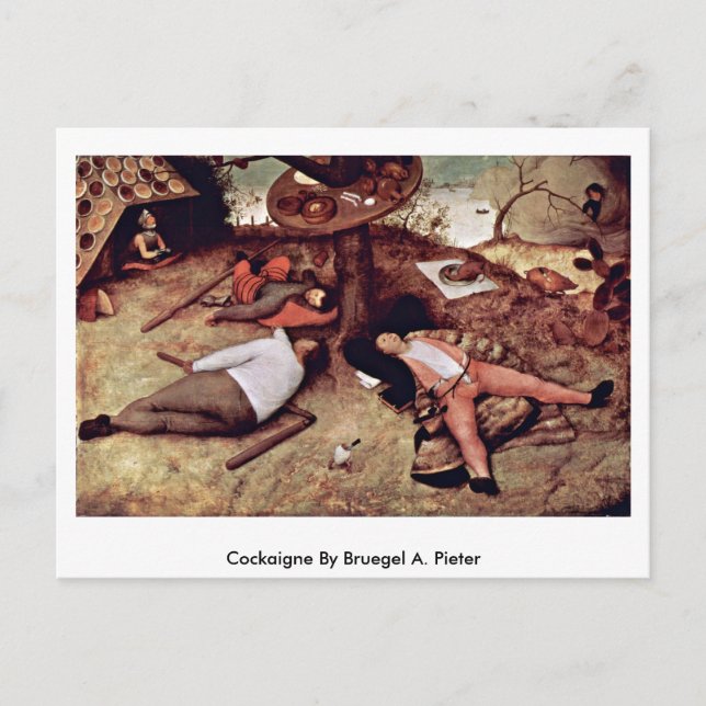 Cockaigne by Bruegel A. Pieter Vykort (Framsida)