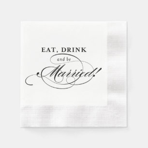 Cockail Napkin: Ät, drick och gift Pappersservett