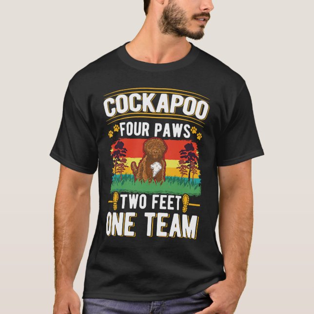 Cockapoo 4 tass 2 fot 1 team Cockapoo T Shirt (Framsida)