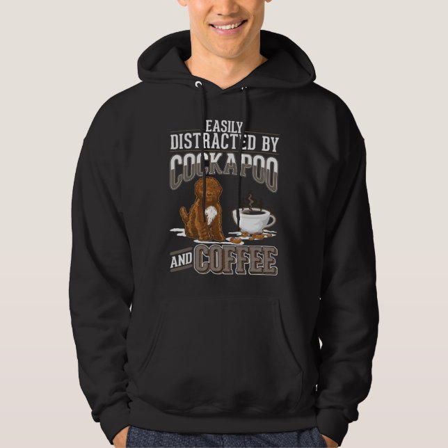 Cockapoo And Coffee Hoodie (Framsida)