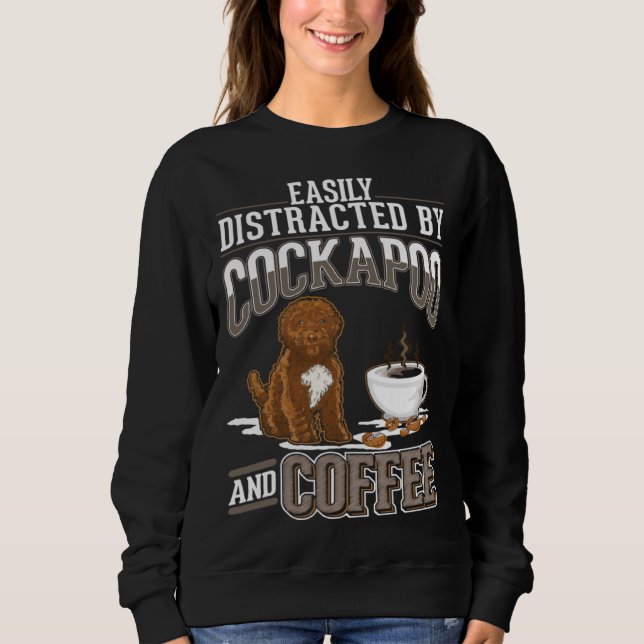 Cockapoo And Coffee T Shirt (Framsida)