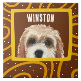 Cockapoo-anpassad foto ram Ceramic Tile Kakelplatta