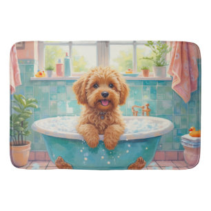 Cockapoo badtid Söt badrumsdekor Badrumsmatta