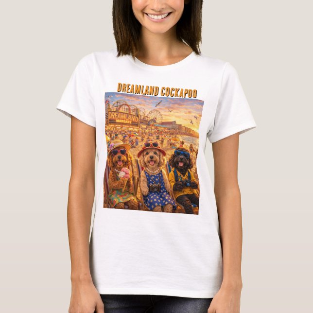 Cockapoo Beach T Shirt Margate Present (Framsida)