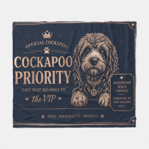 Cockapoo Bilfiltte Rolig Hund Respresent Fleecefilt