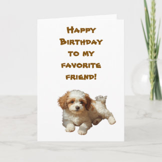 Cockapoo Birthday Card - Cute Anpassningsbar Hälsn Kort