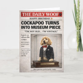 Cockapoo Birthday Card Funny Dog Vintage Joke Kort