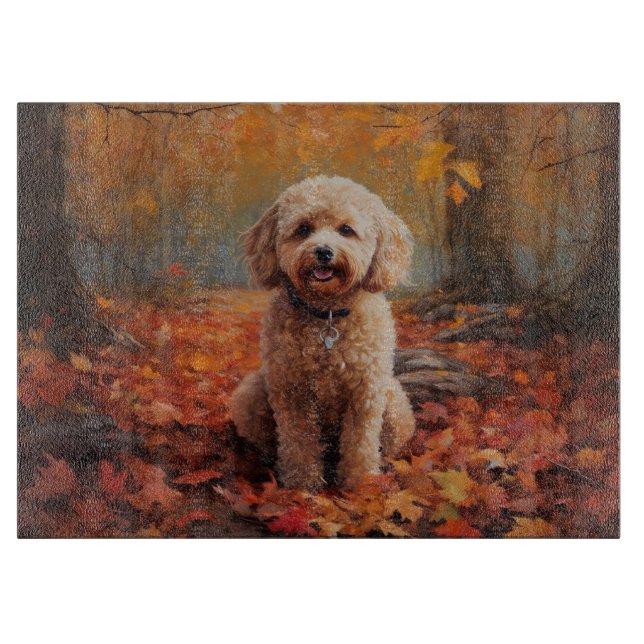 Cockapoo bland höstlöv Fall Inspire (Framsidan)