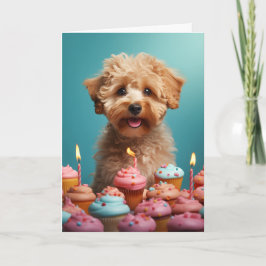 Cockapoo Cake Cute Rolig hund Birday Card Kort