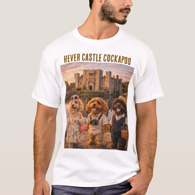 Cockapoo Castle T Shirt Hever Gift (Framsida)