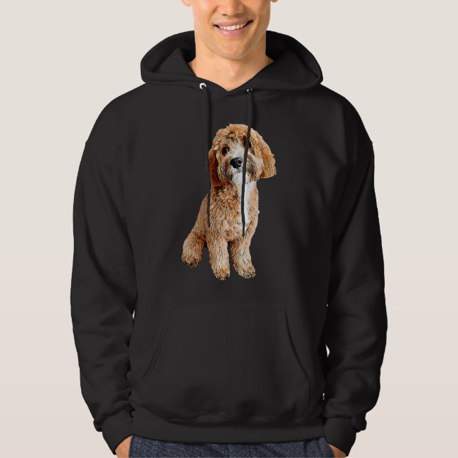 Cockapoo Cavapoo Spoodle Doodle Puppy Hund Hoodie (Framsida)