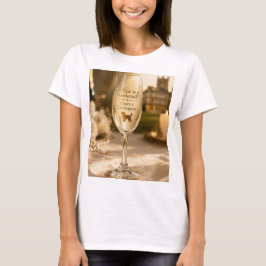 Cockapoo Champagne Glas | Roligt Present till Hund T Shirt