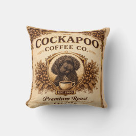 Cockapoo Coffee Co Pillow | Dog Lover Cushion Gift Kudde