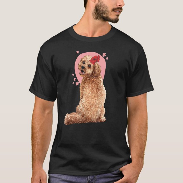 Cockapoo Dog flower T Shirt (Framsida)