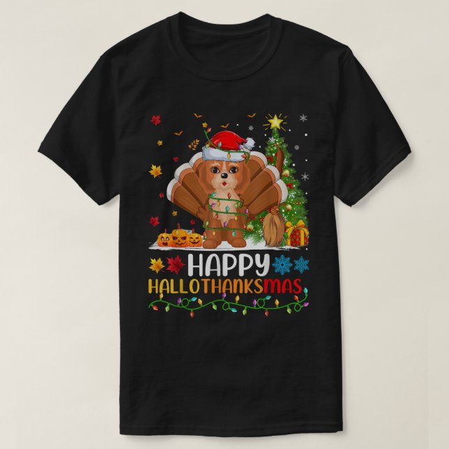 Cockapoo Dog Lover Funny Happy Cockapoo HelloThank T Shirt (Design framsida)