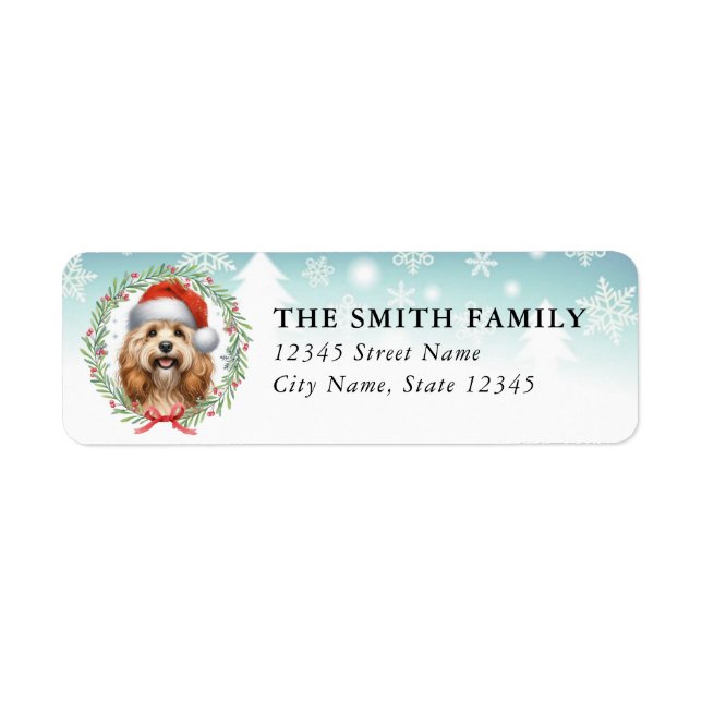 Cockapoo Dog Return Address Labels Returadress Etikett (Framsidan)