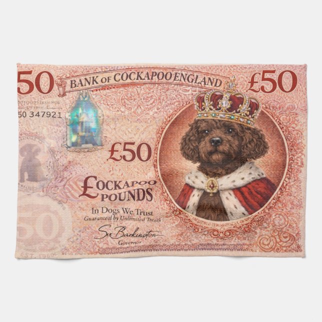 Cockapoo Funny Dog Lover Gift  Kökshandduk (Horisontell)
