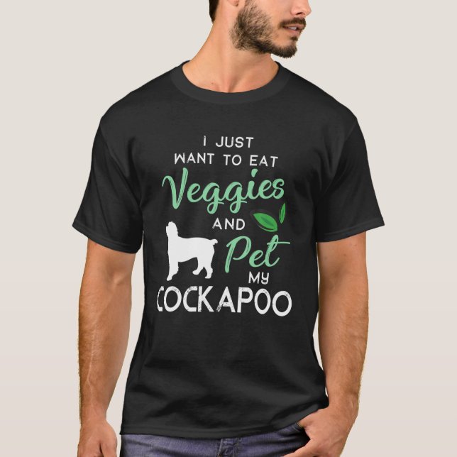 Cockapoo Funny Vegan Hund älskare Owner Julafton B T Shirt (Framsida)