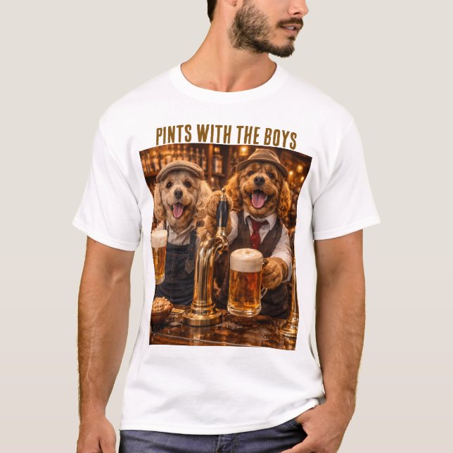 Cockapoo Gift Shirt- Funny Dog Beer T-Shirt (Framsida)