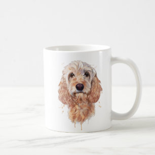 Cockapoo gullig hundkonst på en mugg