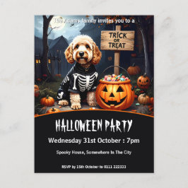 Cockapoo Halloween fest Inbjudan Vykort