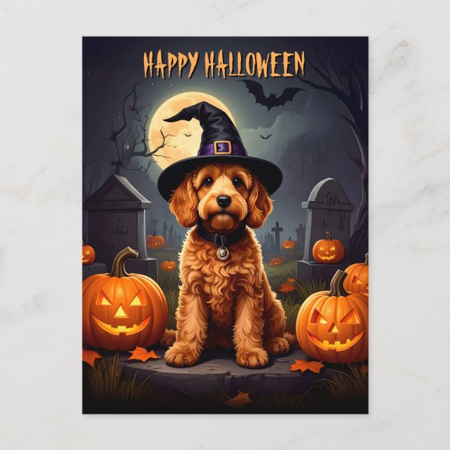 Cockapoo Halloween Helg Vykort (Framsida)