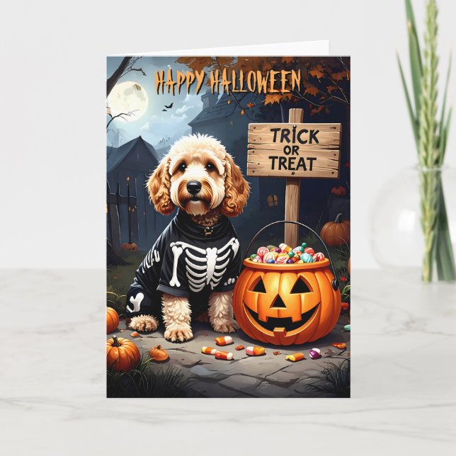 Cockapoo Halloween Kort (Framsida)