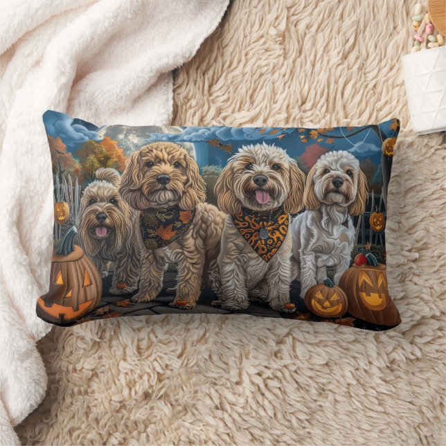 Cockapoo Halloween Kuslig Lumbarkudde (Filt)