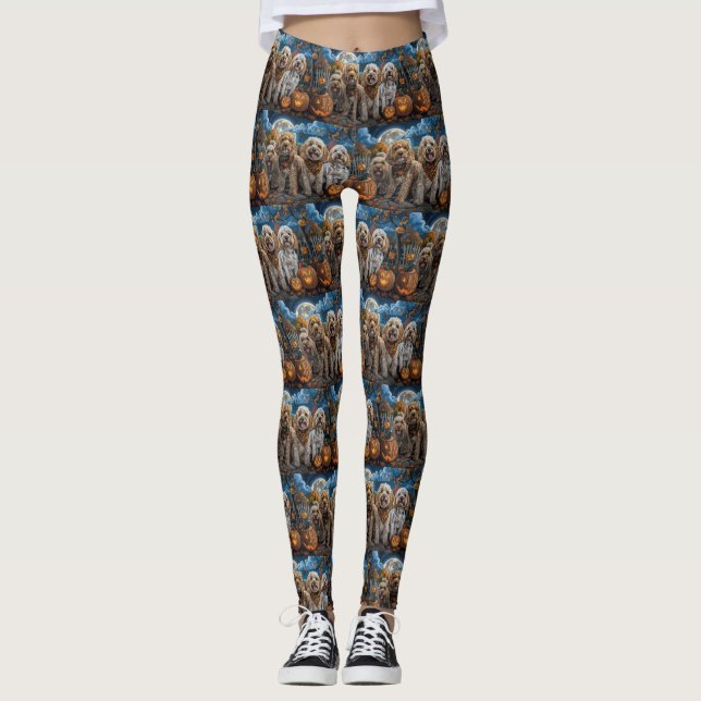 Cockapoo Halloween Spooky Leggings (Framsida)