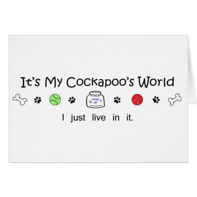 Cockapoo Hälsningskort (Framsidan Horizontal)