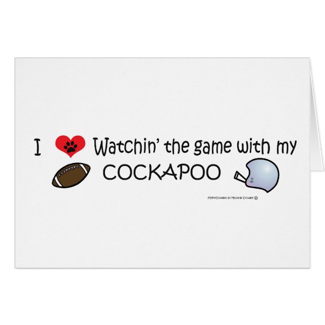 COCKAPOO HÄLSNINGSKORT (Framsidan Horizontal)