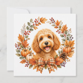 Cockapoo höstkrans anteckningskort