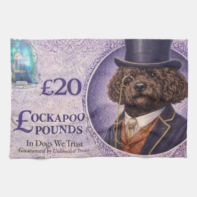 Cockapoo Hund Älskare Present Kökshandduk (Horisontell)