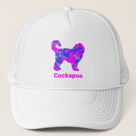 Cockapoo Hund Cute Rosa Silhouette Anpassningsbar Keps