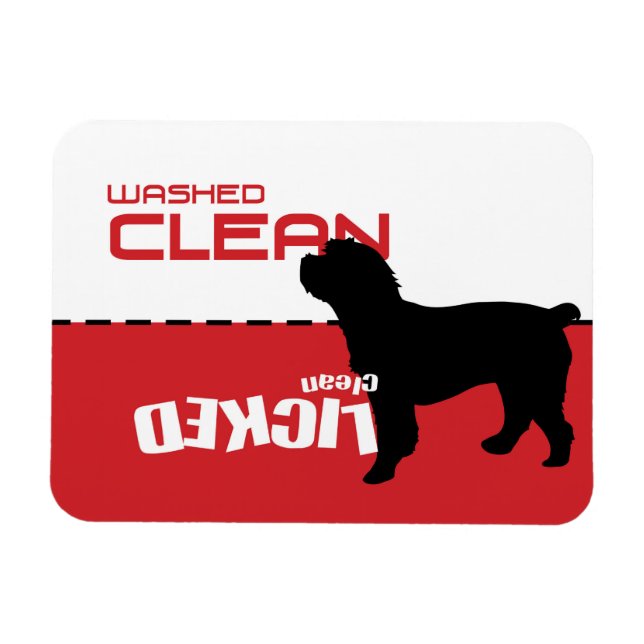 Cockapoo Hund Dishwasher Magnet - Slickat Clean (Horisontell)