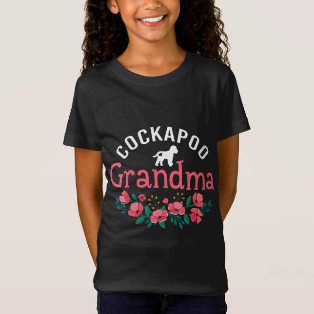 Cockapoo Hund Gifts for Grandma Womens Hundälskare T Shirt (Framsida)