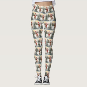 Cockapoo Hund i Snö-julen Leggings