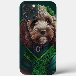 Cockapoo Hund i St. Patrick Dress