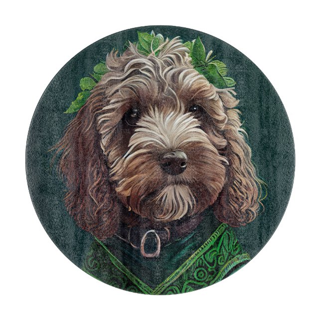 Cockapoo Hund i St. Patrick Dress (Framsidan)