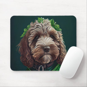 Cockapoo Hund i St. Patrick Dress Musmatta