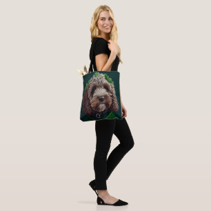 Cockapoo Hund i St. Patrick Dress Tygkasse