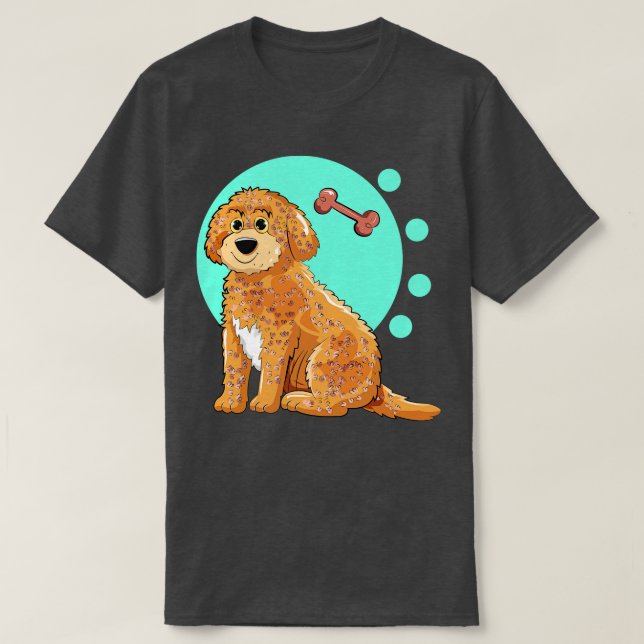 Cockapoo Hund Illustration T Shirt (Design framsida)